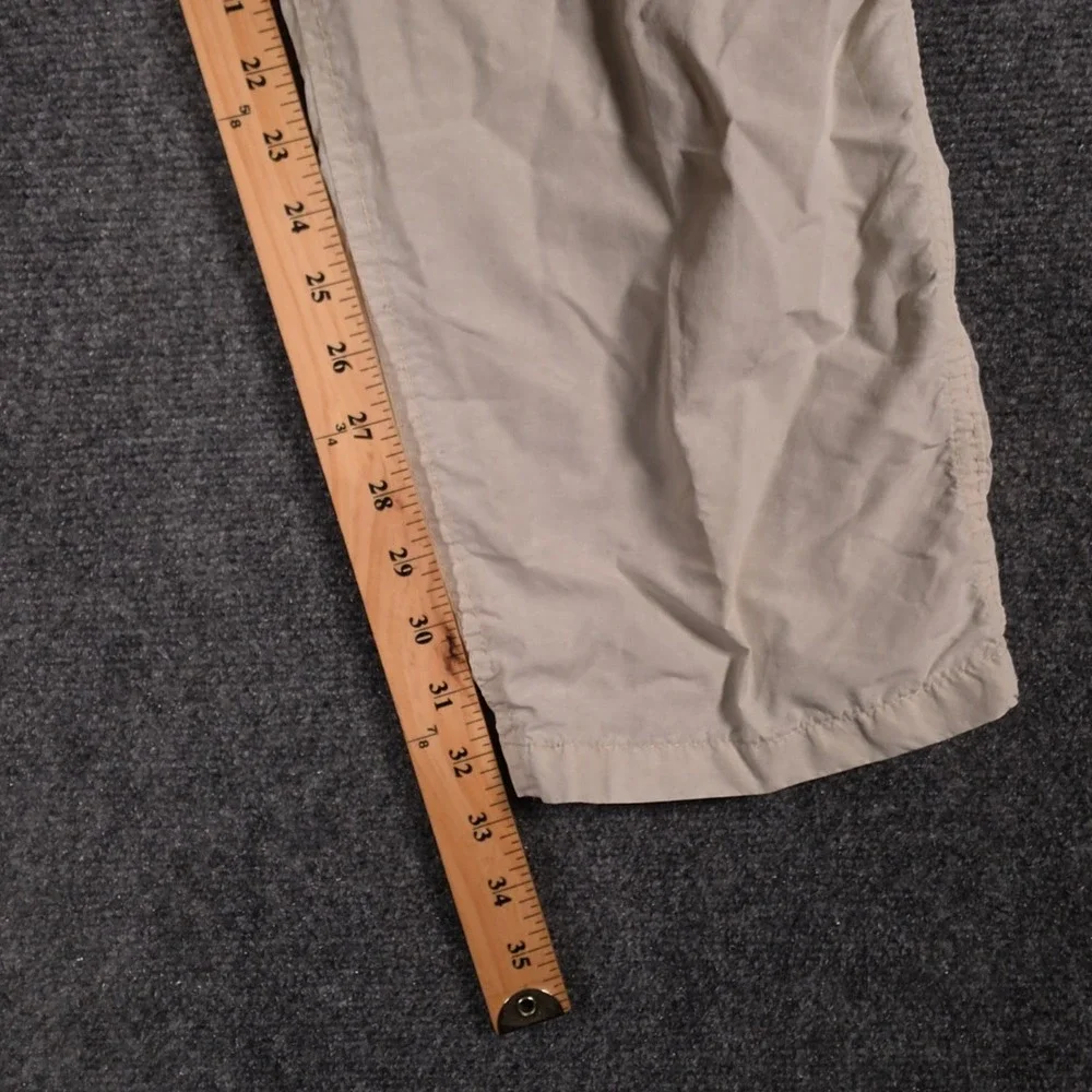 Gramicci Pants Mens M (28x33) Beige Belted Elastic Climbing Nylon USA Made READ